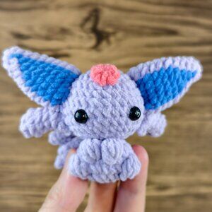 Handmade Amigurumi Crochet Pokemon Small Espeon Plushie